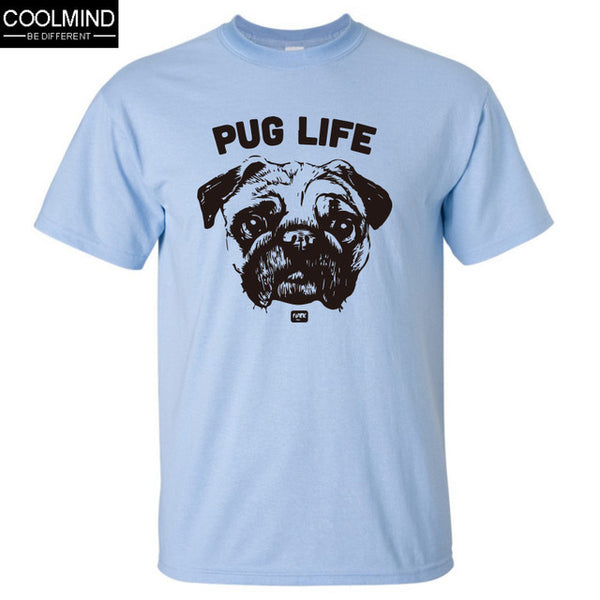 cotton casual pug life mens t shirts top quality fashion short sleeve men tshirt men's tee shirts tops men T-shirt 2017 T01