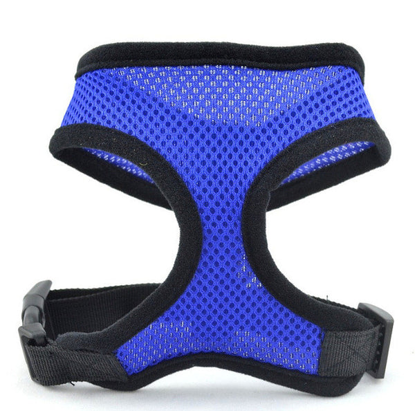 Adjustable Soft Breathable Dog Harness Nylon Mesh Vest Harness for Dog Puppy Collar Cat Pet Dogs Chest Strap Leash