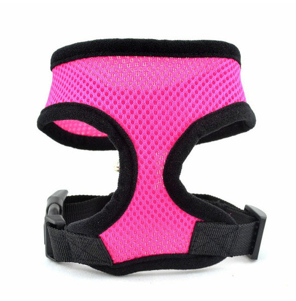 Adjustable Soft Breathable Dog Harness Nylon Mesh Vest Harness for Dog Puppy Collar Cat Pet Dogs Chest Strap Leash