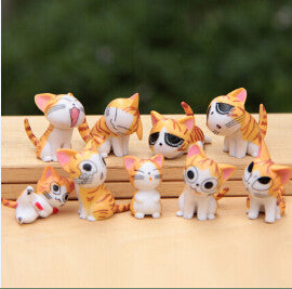 9pcs/set  Chi's Sweet Home Cat Cats Figures Animal Decoration Action Figures Collection Model Toys 3-4cm