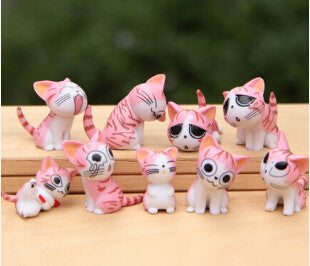 9pcs/set  Chi's Sweet Home Cat Cats Figures Animal Decoration Action Figures Collection Model Toys 3-4cm