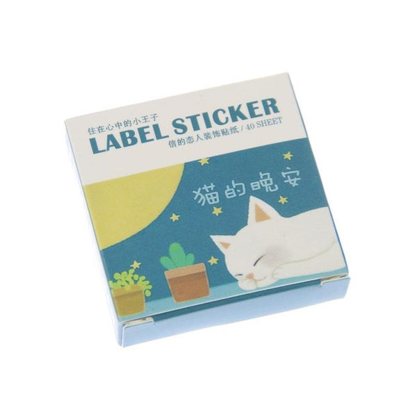 40 PCS / Pack Cute Cats Life Style Mini Style Paper Seal Sticker / Decoration Label