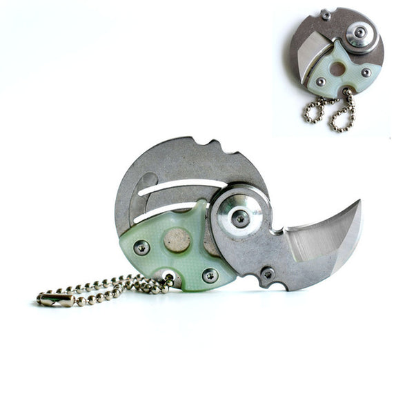 EDC Portable Key Fold Knife Gift Hunting Survival Key chain Outdoor Tools Tactical Folding Camping Key Ring Pocket Mini Karambit