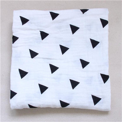 Newborn Muslin Blanket Infant 100% Cotton Double Gauze Bath Towel Baby Swaddle Blankets Hold Wraps 120cm*120cm 185g 30C