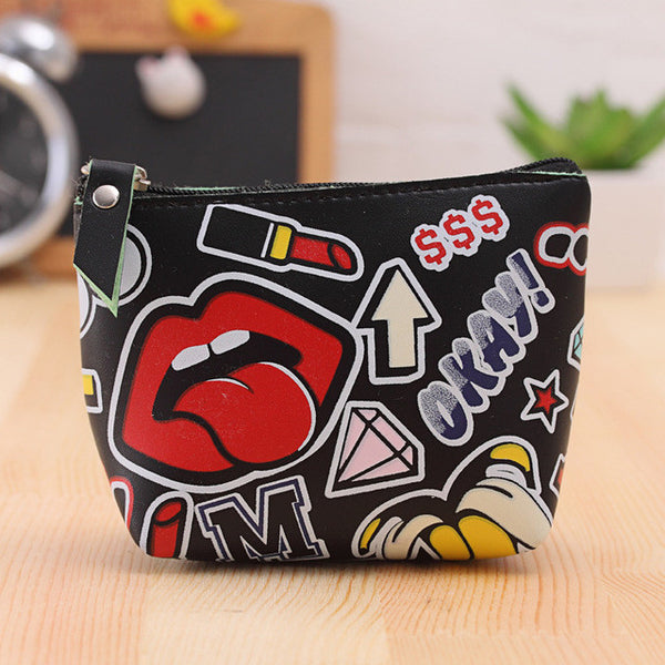 New Fashion Women Coin Purse Wallet Creative Design Coin Packet Money Bag Ladies Clutch PU Leather Zipper Keys Wallet