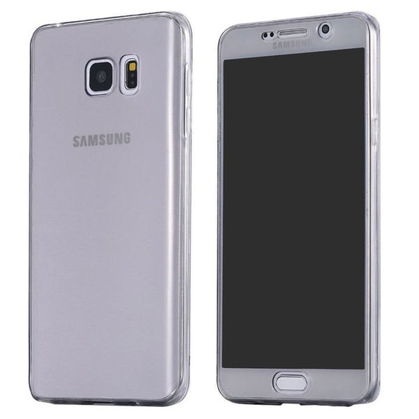 Front Transparent TPU Soft Touch Case full body Clear Cover For Samsung Galaxy S7 S7 Edge S8 Plus cover cases