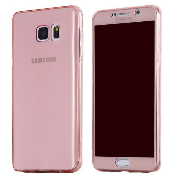 Front Transparent TPU Soft Touch Case full body Clear Cover For Samsung Galaxy S7 S7 Edge S8 Plus cover cases