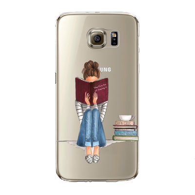 Phone Case for Samsung Galaxy S5 S6 S6Edge S6Edge+ S7 S7edge Cover Soft Silicon Painted Fashion Shopping Girl Mobile Phone Bag