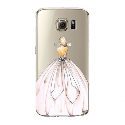 Phone Case for Samsung Galaxy S5 S6 S6Edge S6Edge+ S7 S7edge Cover Soft Silicon Painted Fashion Shopping Girl Mobile Phone Bag