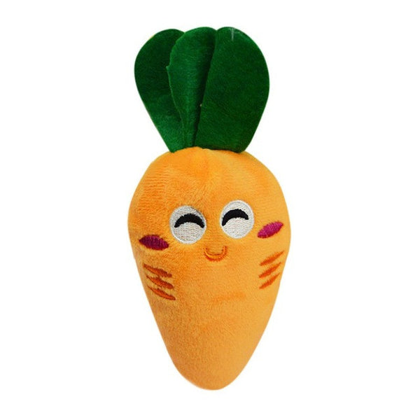 Pet Chew Squeaker Squeaky Plush Sound Fruits Vegetables And Feeding Bottle Dog Toys 13 Designs