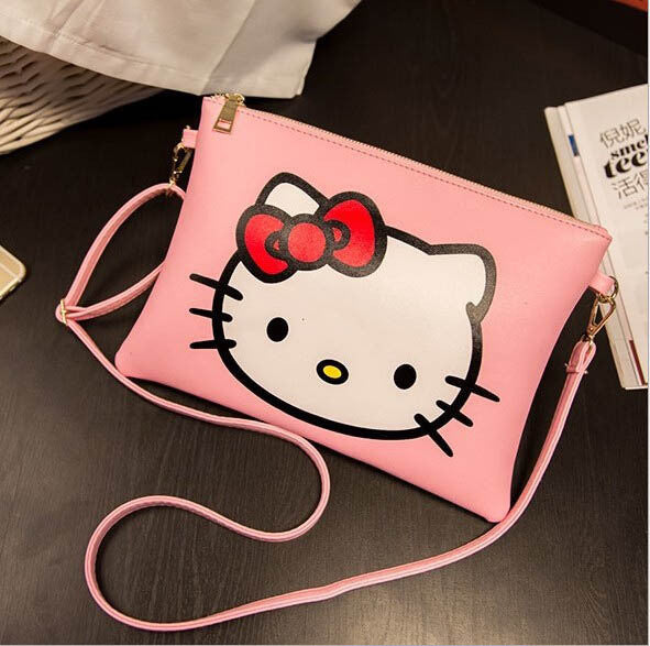 Women Hello Kitty Messenger Bags Minnie Mickey Bag Leather Handbags Clutch Bag Bolsa Feminina mochila Bolsas Female  sac a main