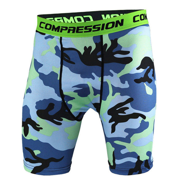 Mens Crossfit Camouflage Tight shorts Running training compression Quick-drying pants Gym jogging Fitness workout Bermuda Tights