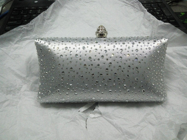 Sparkling Yellow Crystal Evening Clutches Women With Rhinestones Bridal Purses Wedding Prom Box Clutch Bag Handbags Shoulder Bag