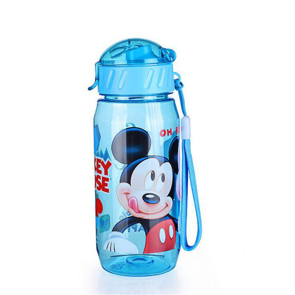 Momy and Angel 400ml Disne Minnie/Mickey Mouse Kid Drinking Bottle Feeding Straw Children Cup Feeding Baby Bottles Water Bottle