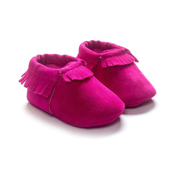 13 COLORS PU Suede Leather Newborn Baby Boy Girl Baby Moccasins Moccs Shoes Bebe Fringe Soft Soled Non-slip Footwear Crib Shoes