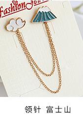 Fashion Little White Rabbit Lucky Cat Omelette Mount Fuji Planet Cloud Lightning Pin Collar Pin Jewelry For Men And Women Brooch