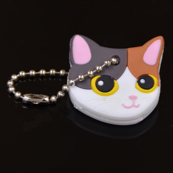 Lychee New Arrival PVC Cute Rabbit Pet Dog Cat Key Cover Cap Rubber Pug Key Chain Key Ring Men Women Unisex