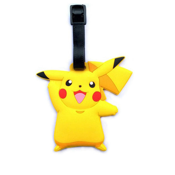 Travel Accessories Luggage Tag Cute Cartoon Silica Gel Pokemon Go Pikachu Suitcase Baggage Boarding Tags Portable Label
