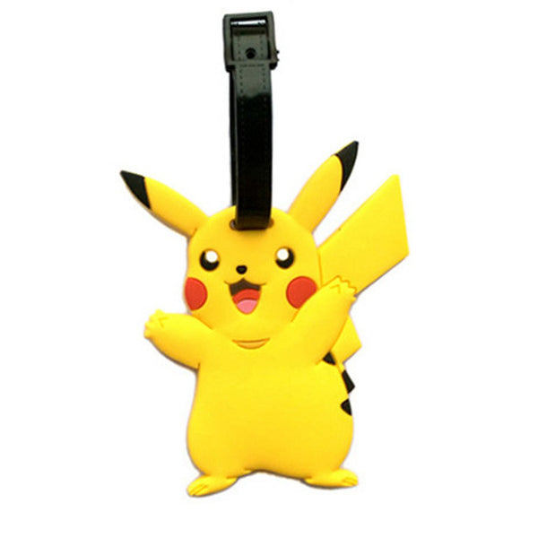 Travel Accessories Luggage Tag Cute Cartoon Silica Gel Pokemon Go Pikachu Suitcase Baggage Boarding Tags Portable Label