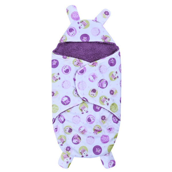 Winter Baby Swaddle Wrap Swaddling Baby Blankets Newborn Infant Towel Soft Short Plush Envelope Swaddling Sleeping Bag