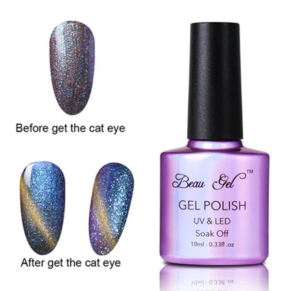 Beau Gel 3D Nails Gel Polish Cat Eye Chameleon Phantom Color Gel Varnish Nail Polish UV Magnet Chameleon Gelpolish 10ML/PCS