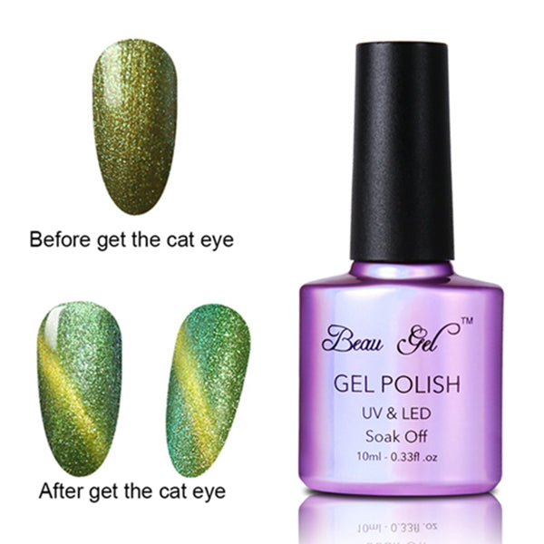 Beau Gel 3D Nails Gel Polish Cat Eye Chameleon Phantom Color Gel Varnish Nail Polish UV Magnet Chameleon Gelpolish 10ML/PCS