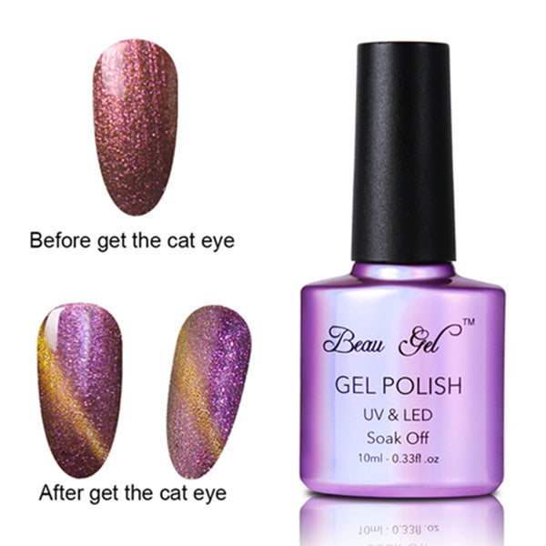 Beau Gel 3D Nails Gel Polish Cat Eye Chameleon Phantom Color Gel Varnish Nail Polish UV Magnet Chameleon Gelpolish 10ML/PCS