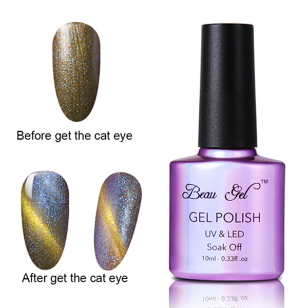 Beau Gel 3D Nails Gel Polish Cat Eye Chameleon Phantom Color Gel Varnish Nail Polish UV Magnet Chameleon Gelpolish 10ML/PCS