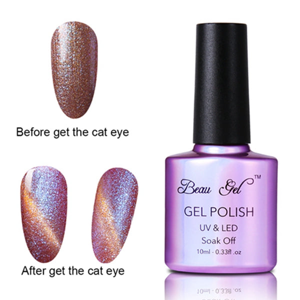 Beau Gel 3D Nails Gel Polish Cat Eye Chameleon Phantom Color Gel Varnish Nail Polish UV Magnet Chameleon Gelpolish 10ML/PCS