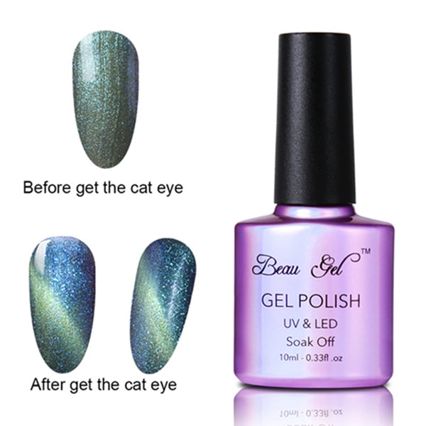 Beau Gel 3D Nails Gel Polish Cat Eye Chameleon Phantom Color Gel Varnish Nail Polish UV Magnet Chameleon Gelpolish 10ML/PCS