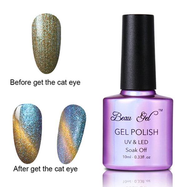 Beau Gel 3D Nails Gel Polish Cat Eye Chameleon Phantom Color Gel Varnish Nail Polish UV Magnet Chameleon Gelpolish 10ML/PCS