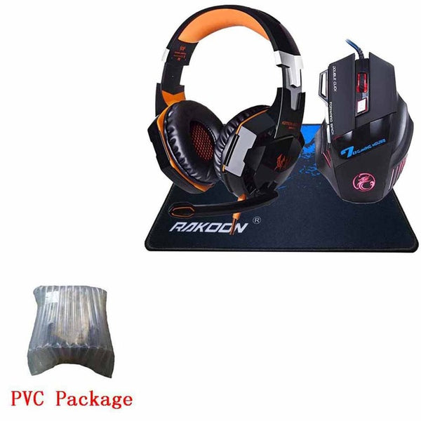 In Stock 5500 DPI X7 Pro Gaming Mouse+EACH G2000 Hifi Pro Gaming Headphone Game Headset+Gift Big Gaming Mousepad for Pro Gamer