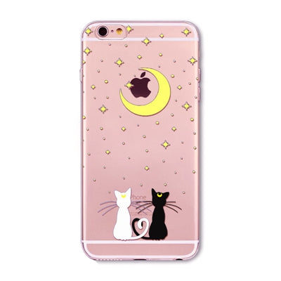 Phone Bag Case Cover for iPhone 4S 5 5S SE 6 6S 6Plus 6s Plus Thin Transparent Soft Cat Owl Rabbit Tiger Printed Phone Cover