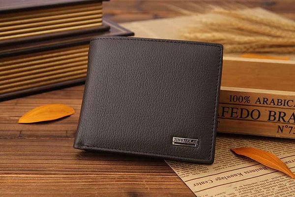 100% genuine leather mens wallet premium product real cowhide wallets for man short black walet portefeuille homme