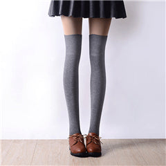 2016 New 3 Colors Fashion Women's Socks Sexy Warm Thigh High Over The Knee Socks Long Cotton Stockings For Girls Ladies Women