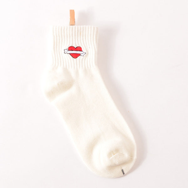 35-40 Unisex Cotton Harajuku Socks for Women Men Ulzzang Calcetines Black White Japanese Socks