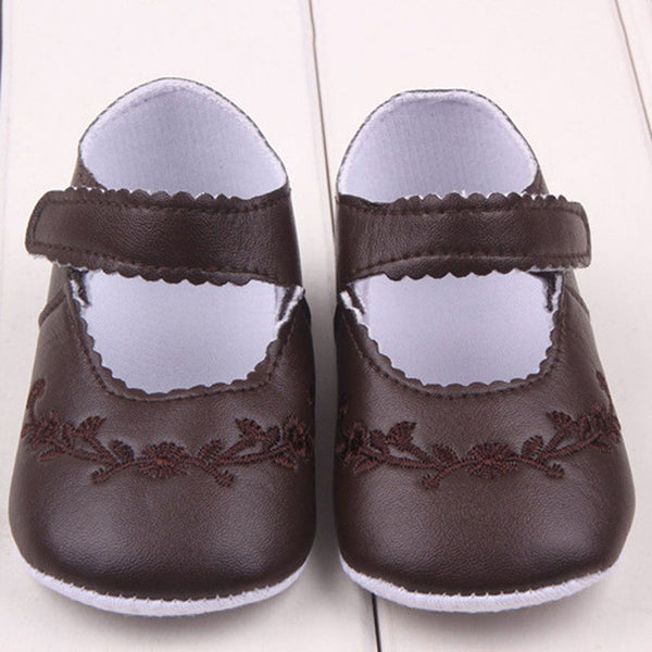 Hot Kid Girl Pu Leather Princess Crib Shoes Newborn Comfy Outdoor Baby Shoes