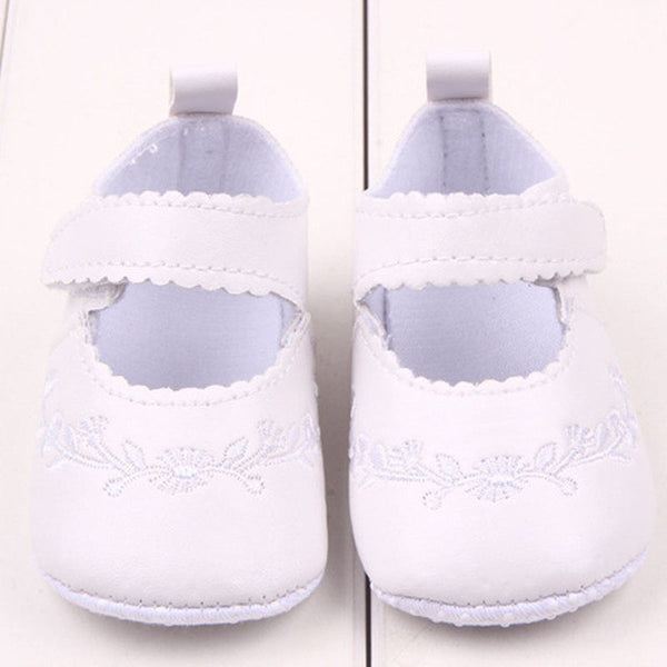 Hot Kid Girl Pu Leather Princess Crib Shoes Newborn Comfy Outdoor Baby Shoes