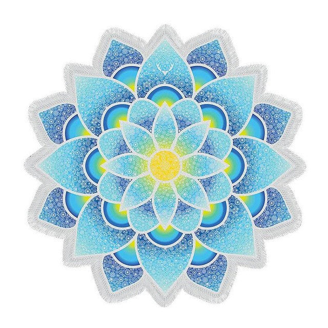 New Arrival Indian Tapestry Mandala Lotus Mat Yoga Bohemian Flower Toalla Shawl Tassel Printed Cape Sunblock Beach Towel