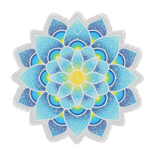 New Arrival Indian Tapestry Mandala Lotus Mat Yoga Bohemian Flower Toalla Shawl Tassel Printed Cape Sunblock Beach Towel