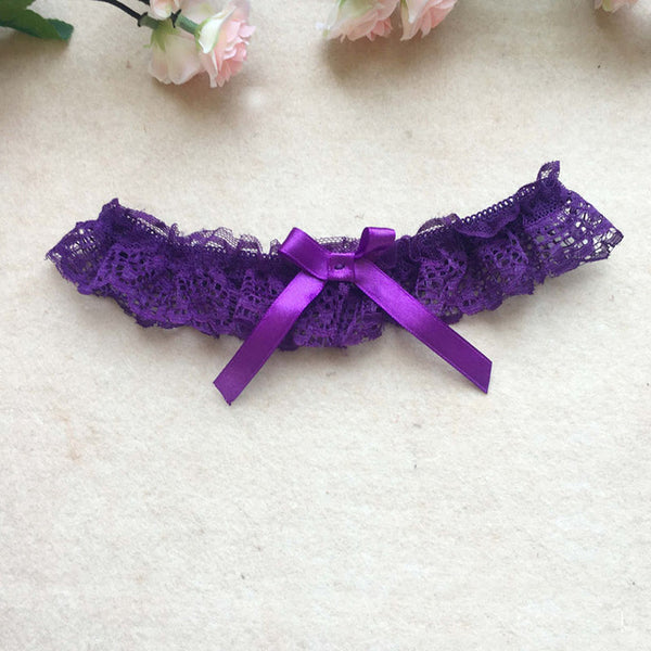 Sexy Women Girl Lace Floral Bowknot Bowknot Wedding Party Bridal Lingerie Cos Leg Garter Belt Suspender