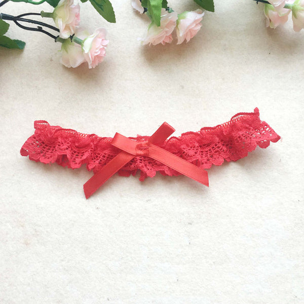 Sexy Women Girl Lace Floral Bowknot Bowknot Wedding Party Bridal Lingerie Cos Leg Garter Belt Suspender