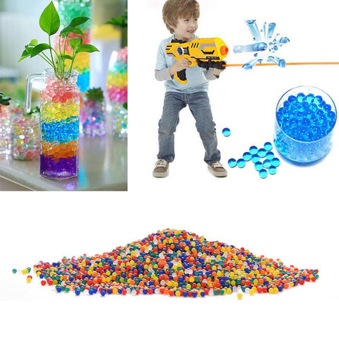 10000pcs/packet colored orbeez soft crystal water paintball gun bullet grow water beads grow balls water gun toys
