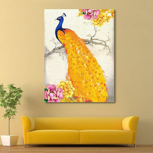 32*45cm Rhinestone Painting Crystal Home Decor DIY Diamond Painting Embroidery Peacock 5D Cross Stitch Diamond Embroidery