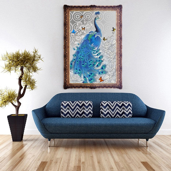 32*45cm Rhinestone Painting Crystal Home Decor DIY Diamond Painting Embroidery Peacock 5D Cross Stitch Diamond Embroidery