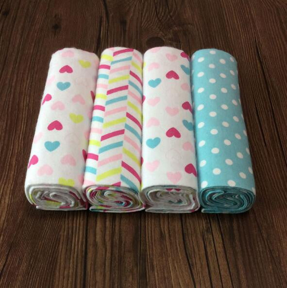 Free shipping 4Pcs/Pack 100% cotton supersoft flannel receiving baby blanket swaddle baby bedsheet 76*76CM baby blankets newborn