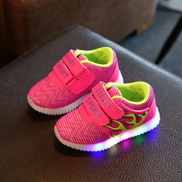 Children's Spring Autumn 2016 LED light shoes girls boy casual shoes shoes sports shoes fashion glowing sneakers for kids 21-31