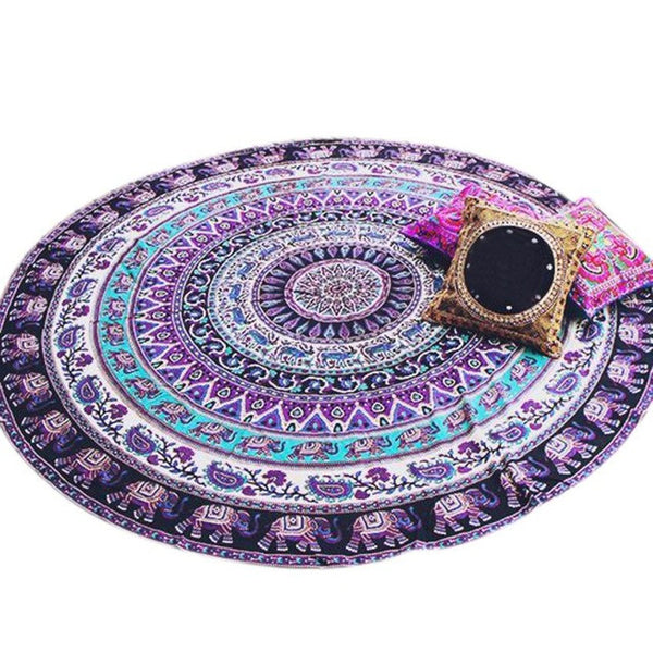 New Qualified Round Beach Pool Home Shower Towel Blanket Table Cloth Yoga Mat  Levert Dropship dig6711