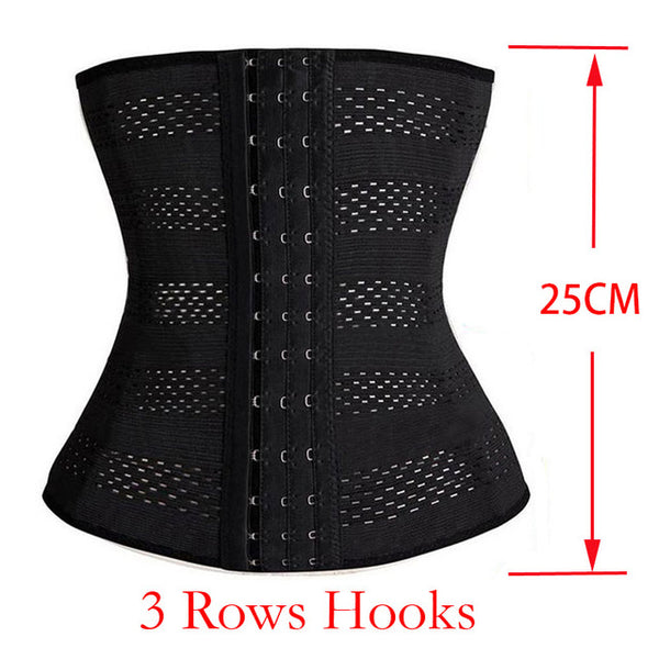 Top Body Shaper Waist Trainer Corset Women Cincher Post-baby Control Underbust Breathable slim Shapewear Hot Belt Black beige