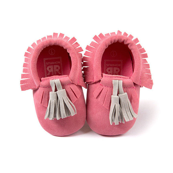 Fashion New Styles Suede PU Leather Infant Toddler Newborn Baby Children First Walkers Crib Moccasins Soft Moccs Shoes Footwear